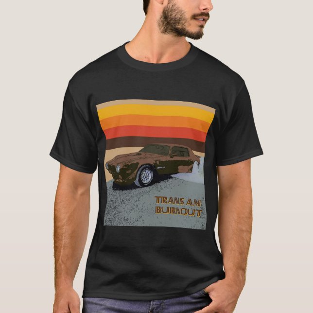 Trans Am Burnout T-Shirt Mörk (Framsida)