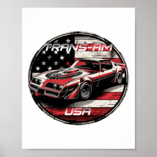 Trans Am Muskelbil Amerikansk Muskel Trans Am Nati Poster