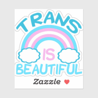 Trans är BeSnyval Transgender Rainbow Klistermärken