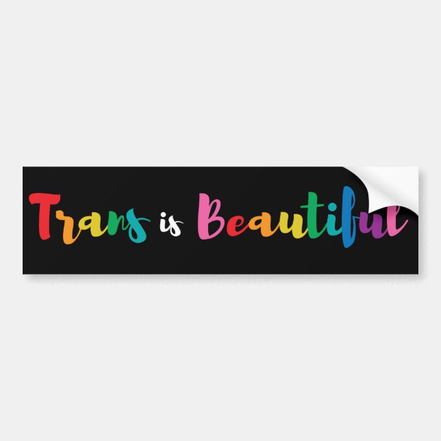 Trans är vacker bildekal (Framsidan)