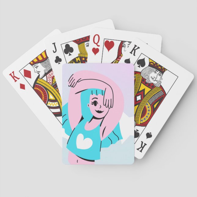 trans art on playing card casinokort (Baksidan)