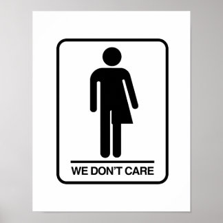 Trans Bathroom Sign Poster