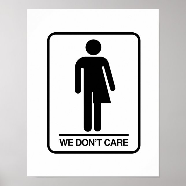 Trans Bathroom Sign Poster (Framsidan)