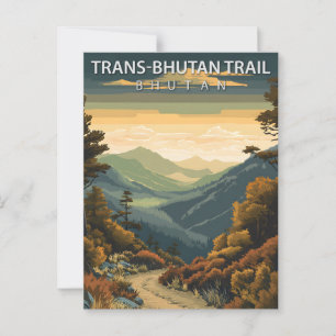 Trans-Bhutan Trail Bhutan Vintage Resa Vykort