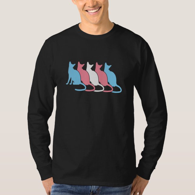 Trans Cats Cute Gay Pride Equality LGBTQ Pride Mon T Shirt (Framsida)