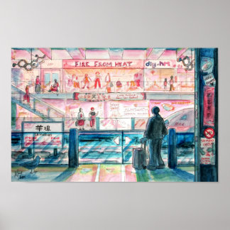 Trans City - Tunnelbanan Station Poster