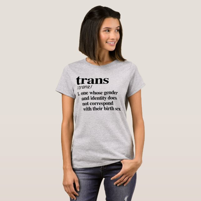 Trans.-definition - definierad LGBTQ benämner - T-shirt (Hel framsida)