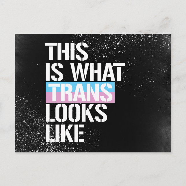 Trans - det här är hur Trans ser ut - LGBTQ Ri Vykort (Framsida)