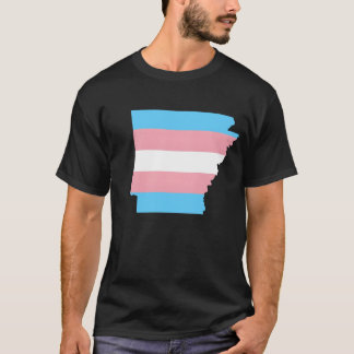 Trans Flag Arkansas HBT-stolthet gåva för stöd T Shirt