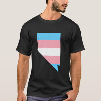Trans Flag Nevada HBTQ-stolthet Stöd familj T Shirt