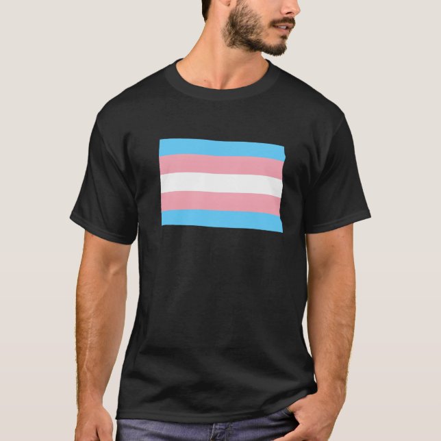 Trans Flag North Dakota LGBT Pride Support friends T Shirt (Framsida)