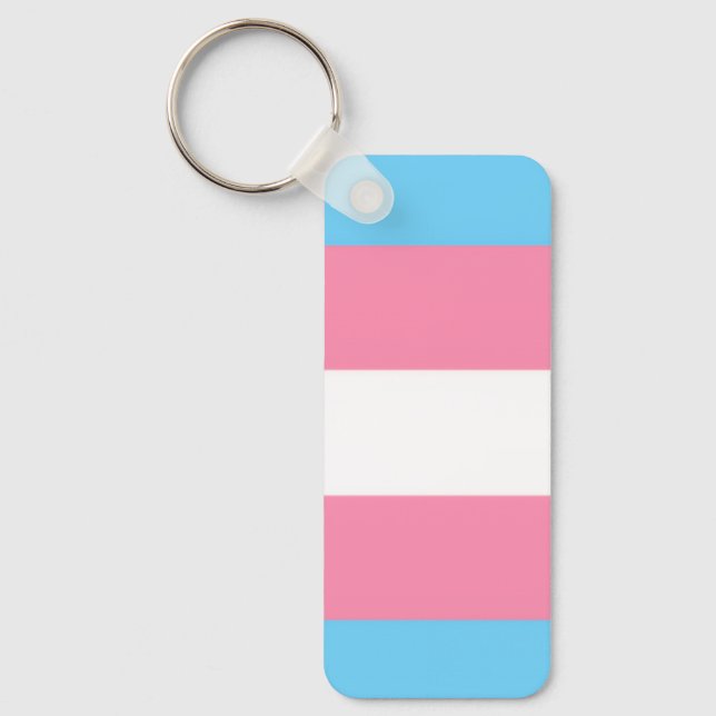 trans flag on keychain nyckelring (Framsida)
