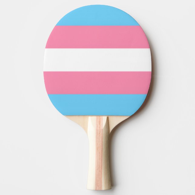 Trans flag ping pong paddle pingisracket (Framsidan)