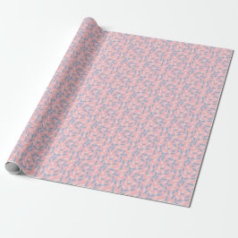 Trans Flagga Cute Blue Rosa White Sprinkles Mönste Presentpapper