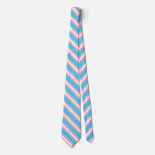 Trans Flagga Diagonal Rand Neck Tie Slips