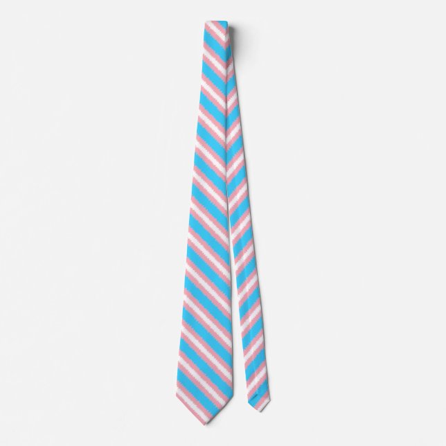 Trans Flagga Diagonal Rand Neck Tie Slips (Framsida)