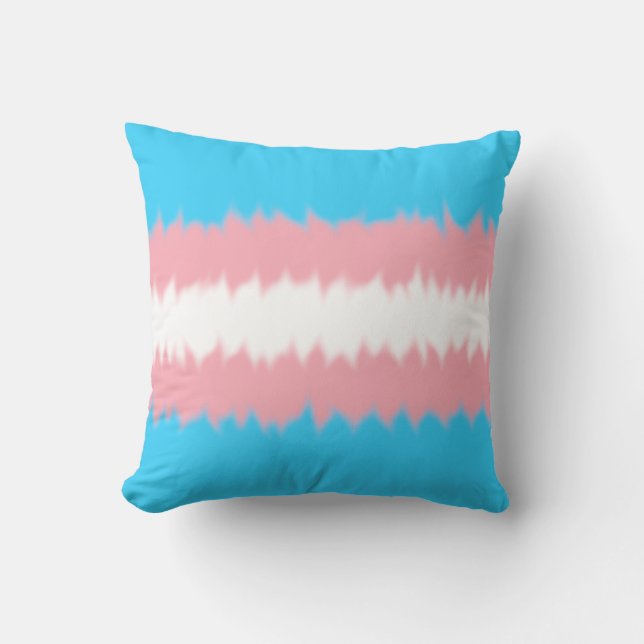 Trans Flagga Kuddöverdrag Kudde (Framsida)