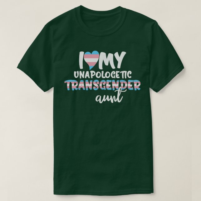 Trans Flagga LGBT I Kärlek, mitt opologetiska tran T Shirt (Design framsida)