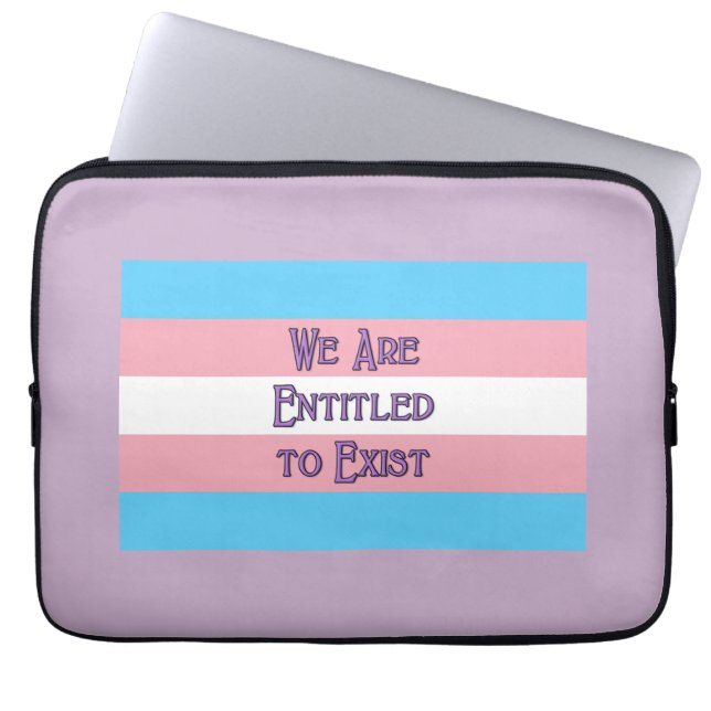 Trans Flagga Namngiven Laptop sleeve (Framsidan)