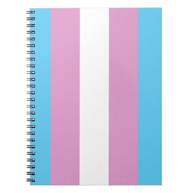 TRANS-FLAGGA ORIGINAL -.png Anteckningsbok Med Spiral (Framsidan)