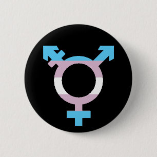 Trans Flagga Symbol Knapp