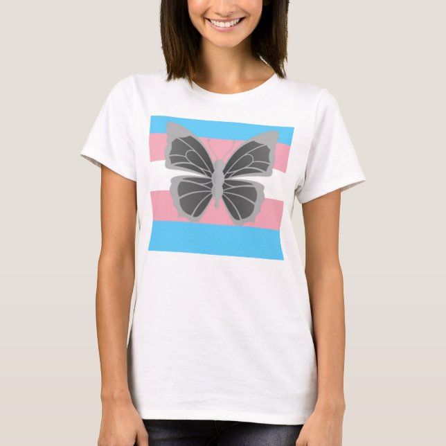 Trans.-flagga T-shirt (Framsida)