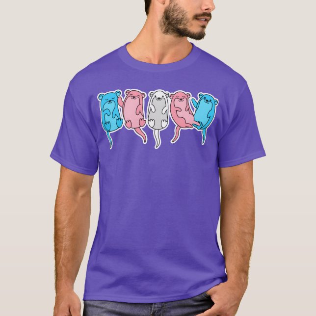 Trans Flagga Utter Design för stolta människor ret T Shirt (Framsida)