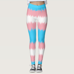 Trans Flagga Wide Rand Leggings