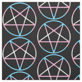 trans gay pride flag pentagram transgender tyg