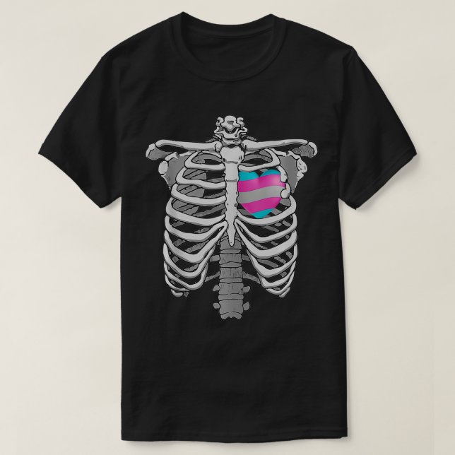 Trans Heart Ribage Proud Gift for Transgender Pr T Shirt (Design framsida)