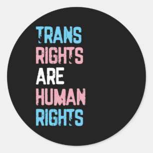 Trans Höger är Human Rättigheter Transgender HBT G Runt Klistermärke