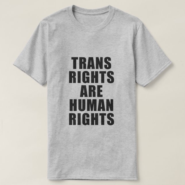 TRANS-HÖGER ÄR MÄNSKLIGA HÖGER T-SHIRT (Design framsida)