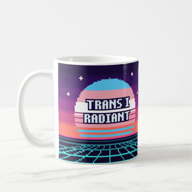 Trans I Strålande Katalansk Stolthet Pixel Mugg (Vänster)