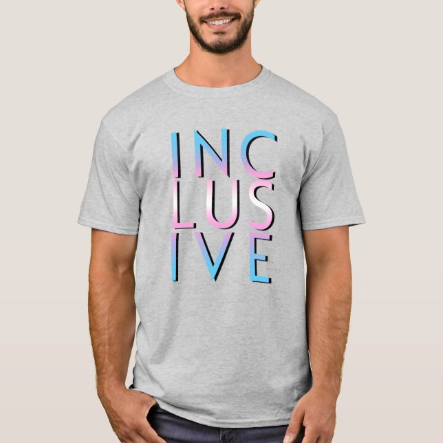 Trans inkluderande färger t shirt (Framsida)