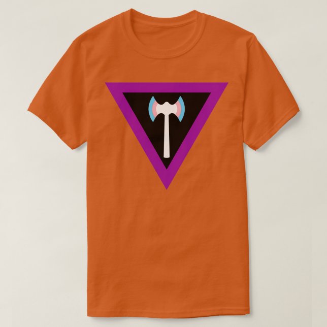 Trans Labrys Lesbisk Flagga Sticker 2 T Shirt (Design framsida)