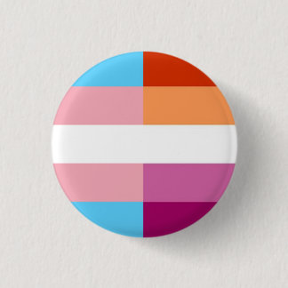Trans lesbisk flagga 50-50%  knapp