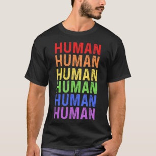 Trans LGBT Q Ally Högers Human Transgender Pride P T Shirt