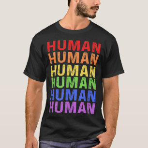 Trans LGBT Q Ally Högers Human Transgender Pride P T Shirt