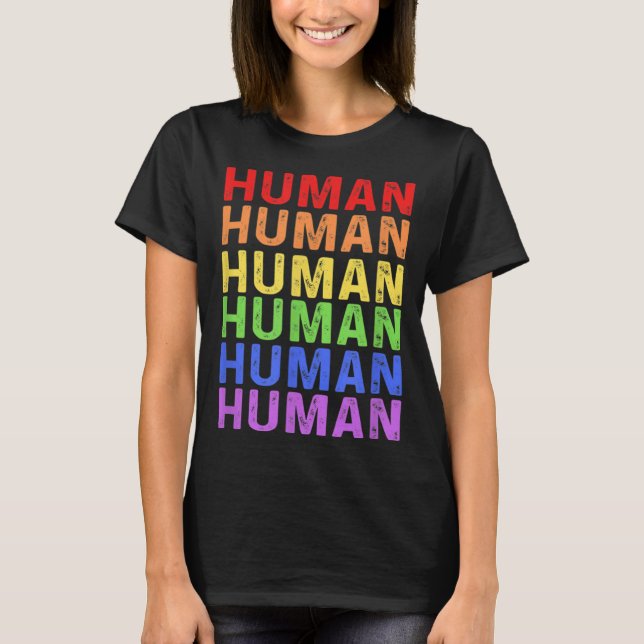 Trans LGBT Q Ally Rights Human Transgender Pride P T Shirt (Framsida)
