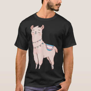 Trans Llama Cute Animal LGBTQ Alpaca Transgender P T Shirt