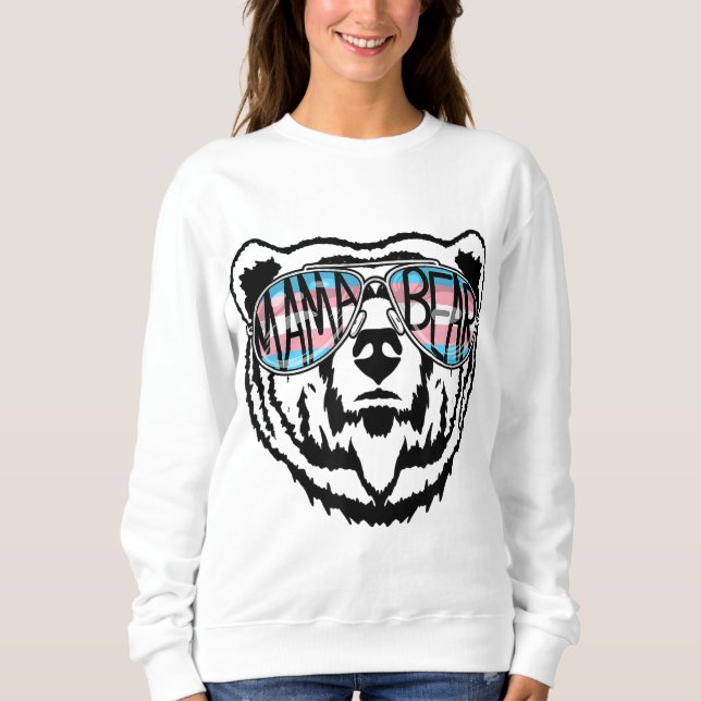 Trans Mamma Bear Proud Mamma Ally Transgender Rain T Shirt (Framsida)