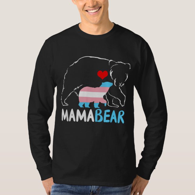 Trans Mamma Bear Proud Mamma Rainbow Transgender M T Shirt (Framsida)