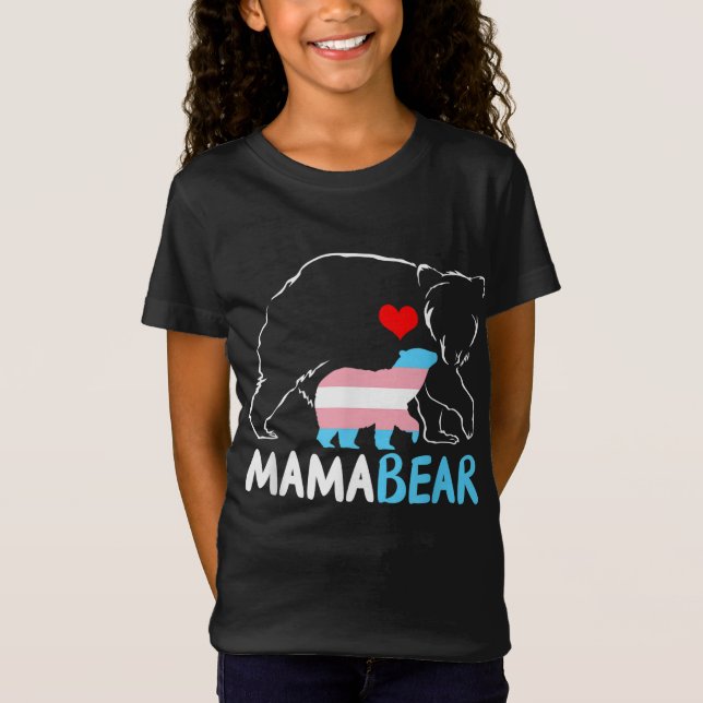 Trans Mamma Bear Proud Mamma Rainbow Transgender M T Shirt (Framsida)