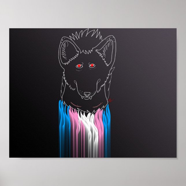 Trans-masculine hyena poster (Framsidan)