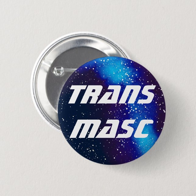 Trans maskulin anpassningsbar galaxidentitet knapp (Framsida & baksida)
