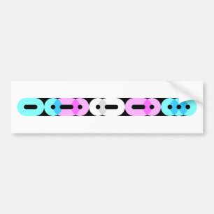 Trans Morse Code Bar Ljus Bumperdekal Bildekal