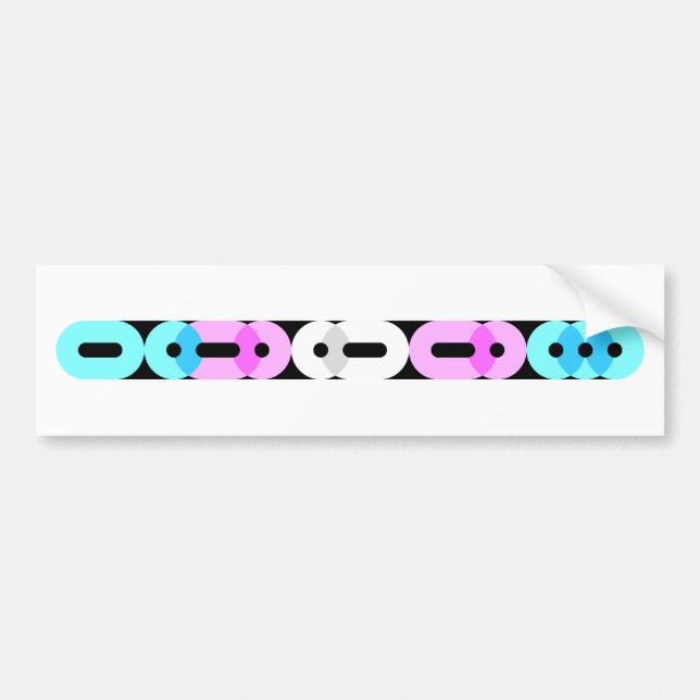 Trans Morse Code Bar Ljus Bumperdekal Bildekal (Framsidan)