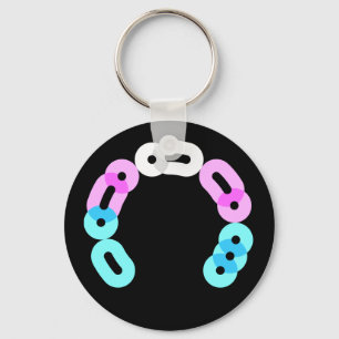 Trans.-morsealfabetbåge Keychain Nyckelring