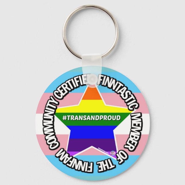 (Trans) Nyckelring för FinnFam-medlem för Auktoris (Framsida)