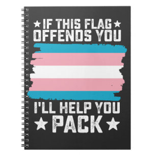 Trans Om Denna Flagga Förolämpar Dig Jag Hjälper D Anteckningsbok